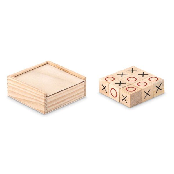 GiftRetail MO9493 - TIC TAC TOE Juego de cinco en raya de madera