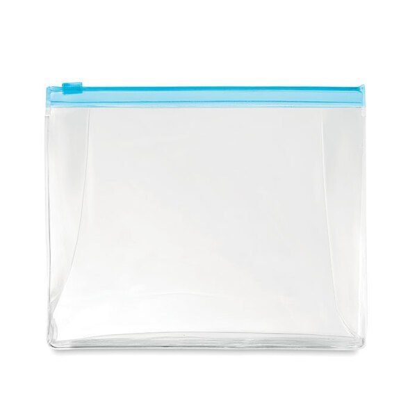 GiftRetail MO9627 - COSMOBAG Transparent PVC Zippered Cosmetic Travel Pouch