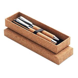 GiftRetail MO9678 - QUERCUS Set penne in sughero