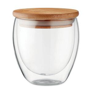 GiftRetail MO9719 - TIRANA SMALL Vaso cristal doble capa 250 ml