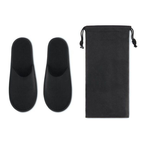 GiftRetail MO9782 - FLIP FLAP Luxury Hotel Slippers with Convenient Pouch