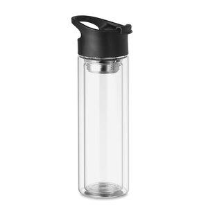 GiftRetail MO9797 - BIELO Double wall glass bottle 380ml
