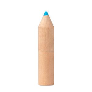 GiftRetail MO9875 - PETIT COLORET 6 crayons dans un étui en bois