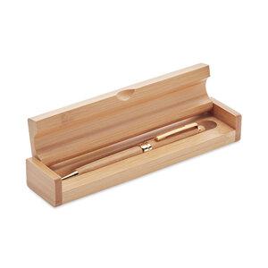 GiftRetail MO9912 - ETNA Bamboo twist ball pen in box