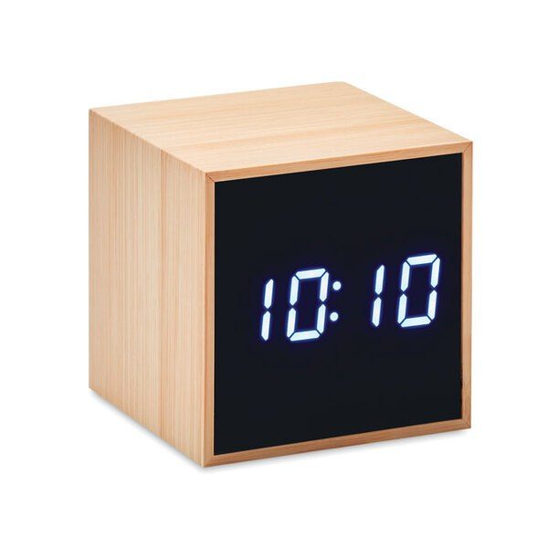 GiftRetail MO9922 - MARA CLOCK Despertador LED con carcasa de bambú