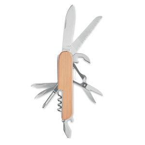 GiftRetail MO9934 - LUCY LUX Multi tool pocket knife bamboo