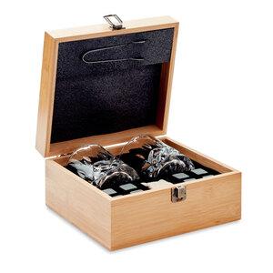 GiftRetail MO9941 - INVERNESS Set whisky avec boîte bambou