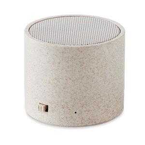 GiftRetail MO9995 - ROUND BASS+ 3W speaker in wheat straw/ABS