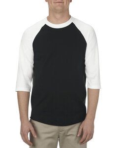 Alstyle AL1334 - Adult 6.0 oz., 100% Cotton 3/4 Raglan T-Shirt