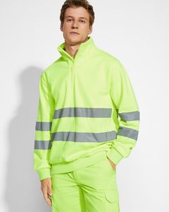 Roly HV9314 - SPICA High-visibility sweater with half zip