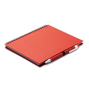 EgotierPro NB7994 - LEYNAX Spiral ring notebook with plain sheets and pen holder