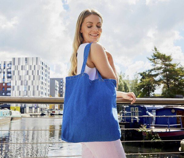 Mantis MT195 - Eco-Friendly Organic Denim Tote Bag for Versatile Use