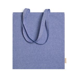 EgotierPro BO7162 - RIVOLI 100% recycled cotton bag in heather finish with 70 cm long handles