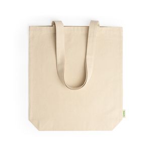 EgotierPro BO7168 - KENSAL 100% organic cotton bag with gusset and practical 70 cm long handles