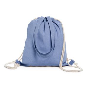 EgotierPro MO7107 - VARESE Drawstring backpack bag made of 100% recycled cotton 
