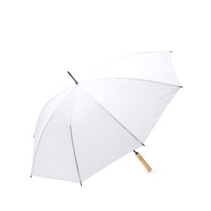 EgotierPro UM5611 - FARGO Paraplu van 190T polyester met houten handvat en automatische opening