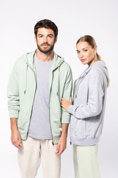 Kariban K4008 - Unisex eco-friendly French Terry zipped hooded sweatshirt