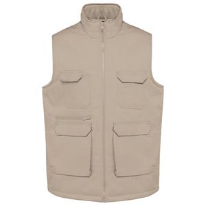 WK. Designed To Work WK607 - Gilet polycoton multipoches rembourré unisexe