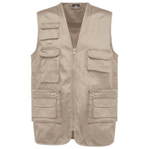 WK. Designed To Work WK609 - Gilet polycoton multipoches doublé unisexe