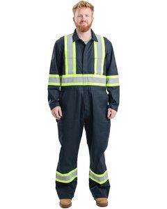 Berne HVC252 - Mens Safety Striped Gasket Unlined Coverall