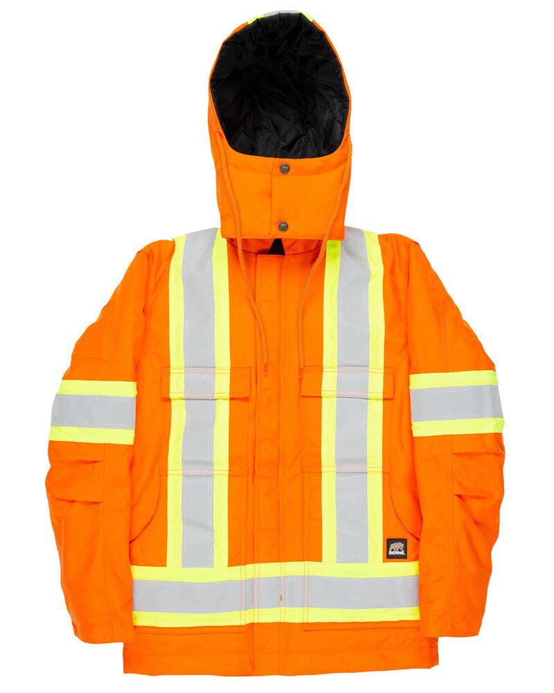 Berne HVNCH3T - Men's Tall Safety Striped Arctic Insulated Chore Coat