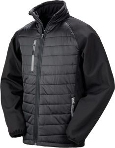 Result R237X - BLACK COMPASS PADDED SOFT SHELL JACKE