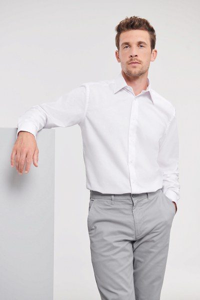 CAMISA OXFORD ENTALLADA MANGA LARGA