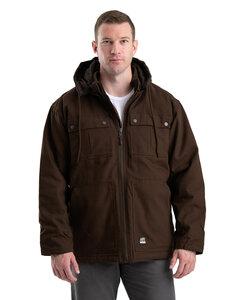 Berne CH428T - Mens Tall Highland Washed Duck Full-Zip Hooded Chore Coat