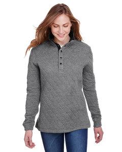 J. America JA8891 - Ladies Quilted Snap Pullover