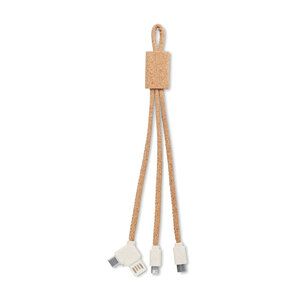GiftRetail MO6812 - CABIE 3 in 1 charging cable in cork