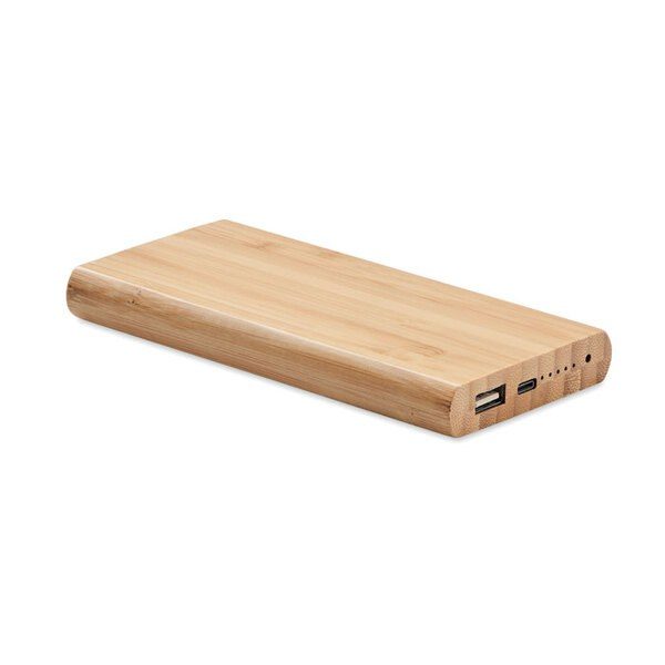 GiftRetail MO6815 - ARENA C Eco-Friendly Bamboo 6000mAh Wireless Power Bank