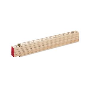 GiftRetail MO6904 - ARA Carpenter ruler in wood 2m