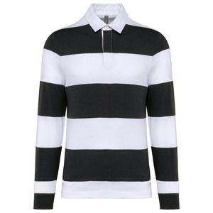 Kariban K285 - Unisex long-sleeved striped polo shirt