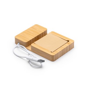 EgotierPro IA1084 - Chargeur USB en Bambou Mariel - Écologique et Pratique