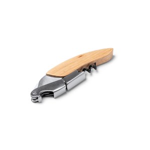 EgotierPro SC1193 - VUREN Wooden-Handle Stainless Steel Corkscrew