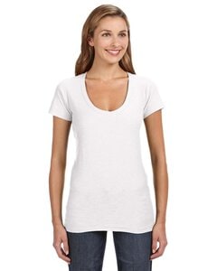 J. America JA8169 - Ladies V-Neck Slub T-Shirt