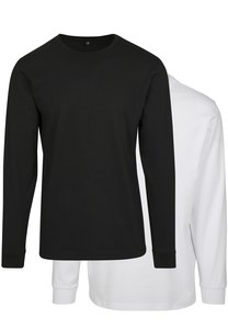 Build Your Brand BY091A - Longsleeve With Cuffrib 2-Pack