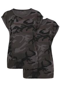 Build Your Brand BY112A - Ladies Extended Shoulder Camo Tee 2-Pack