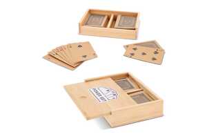 TopEarth LT90767 - Juego de cartas en caja de bambú