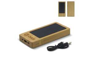 TopPoint LT91276 - Powerbank bamboo with solar panel 8.000mAh