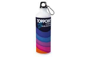 TopPoint LT98745 - Aluminium Wasserflasche mit Karabiner Sublimation 750ml