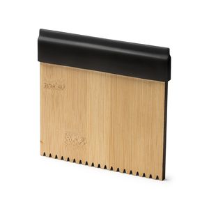 EgotierPro TO4143 - NOSOK Ice scraper in bamboo with a serrated edge and a plain one