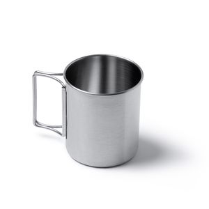 EgotierPro TZ3985 - TEIDE 304 stainless steel mug with folding handles