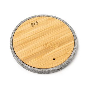 EgotierPro CR2988 - SIBON Wireless charger with main structure in bamboo and RPET fabric