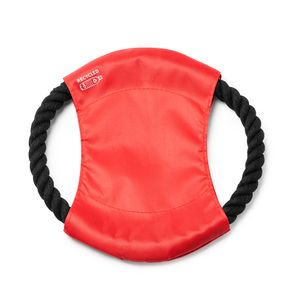 EgotierPro AN1025 - DEMAK Frisbee per animali domestici con tessuto centrale in RPET e corda in cotone