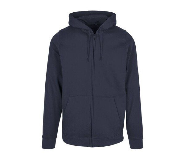 BUILD YOUR BRAND BYB008 - Classic Comfort Full Zip Hoodie with Kangaroo Pockets