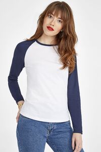Sols 02943C - Raglan Langærmet Dame Tofarvet T-shirt Milky