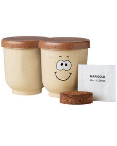 Goofy Group PL-5014 - Grow Pot Eco-Planter With Marigold Seeds