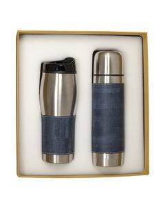 Leeman LG-9370 - Casablanca Thermal Bottle And Tumbler Gift Set