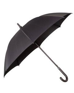 Leeman LG-9380 - Executive Umbrella With Curved Faux Leather Handle